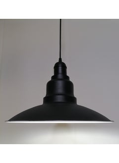 Riolight Retro Black Inside White Single Metal Pendant Diameter: 37CM  - Image 1