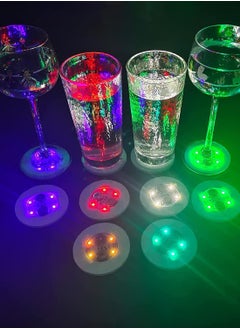 Y&D LED Coaster Light Up Coasters for Drinks Liquor Bottle Stickers Coasters Flash Bar Coaster Club Bar Party Wedding Decor Multicolor 25 Pack  - Image 5