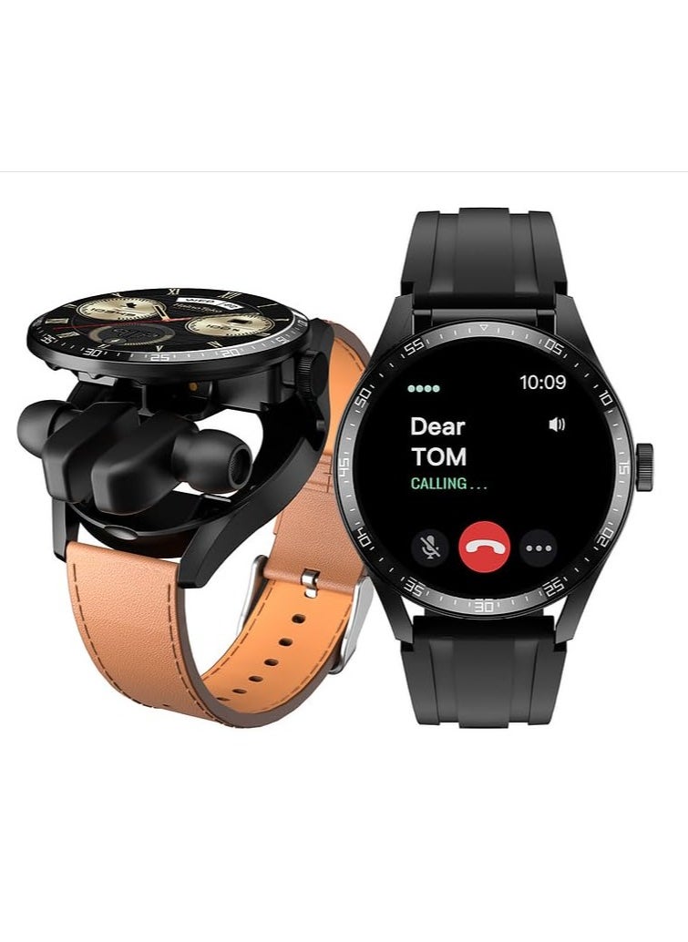 Haino Teko Germany RW37 Watch Buds Large Screen Round Shape AMOLED Display Smart Watch and Bluetooth Earbuds With 2 Pair Straps for Ladies and Gents - pzsku/Z65C5BA3BF98477FF40E5Z/45/_/1734011536/c7e8053c-ae26-4185-b1a6-c3c3d5727671