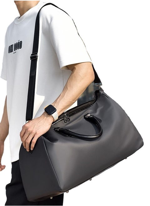 49cm*25cm*28cm Duffle Bag for Men Gym Bag Men Waterproof Travel Duffle Bag for Weekender Overnight Workout Bag (Black, 30L)
