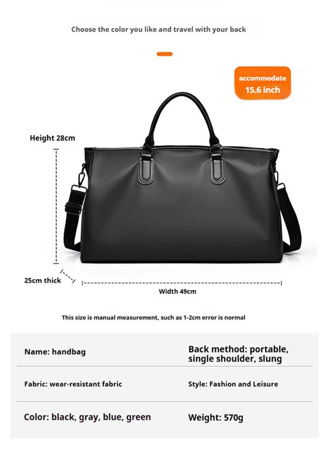 49cm*25cm*28cm Duffle Bag for Men Gym Bag Men Waterproof Travel Duffle Bag for Weekender Overnight Workout Bag (Black, 30L)