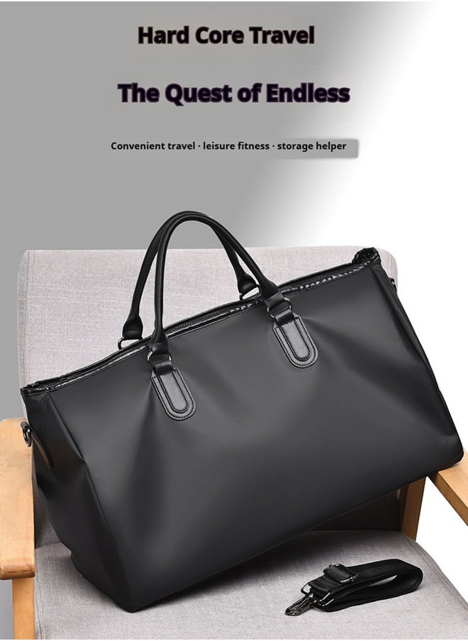 49cm*25cm*28cm Duffle Bag for Men Gym Bag Men Waterproof Travel Duffle Bag for Weekender Overnight Workout Bag (Black, 30L)