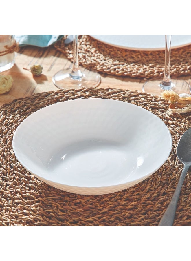 لومينارك بامبل طبق حساء، مصنوع من الزجاج المقوى، صديق لغسالة الصحون والميكروويف، باللون الأبيض، قطره 20 سم، Q4656 - Image 3