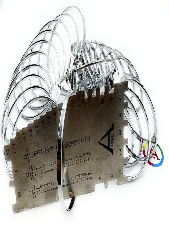 Aone Bangle & Bracelet Sizer Gauge 1-27 Bangle Metal Gauge for Measuring Sizes on Hand Wrist for Jewellery Makers/Retailers, Showroom, Boutique, Stores & Hobby Crafts DIY - Image 1