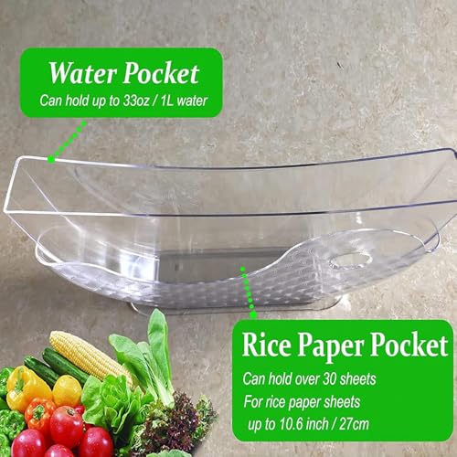 Aihmilcl P aper Bowls R ice Holder R ice P aper W rappers for S pring R olls W rappers R ice P aper Water Bowl S pring R oll Water Bowl Use To Egg R oll W rappers Rice Container Wonton W rapper Rice - Image 5