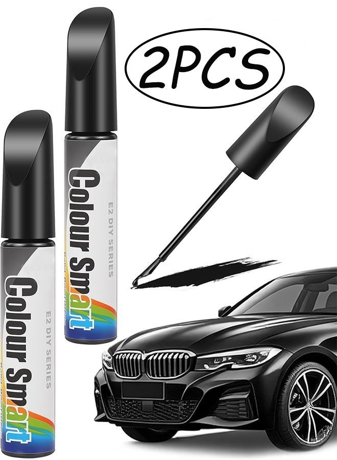 2 قطعة قلم إزالة خدوش السيارات الأسود أداة إصلاح خدوش طلاء السيارات الاحترافية قلم طلاء إصلاح وترميم السيارات، إكسسوارات السيارات الأساسية لإصلاح خدوش الطلاء - Image 1