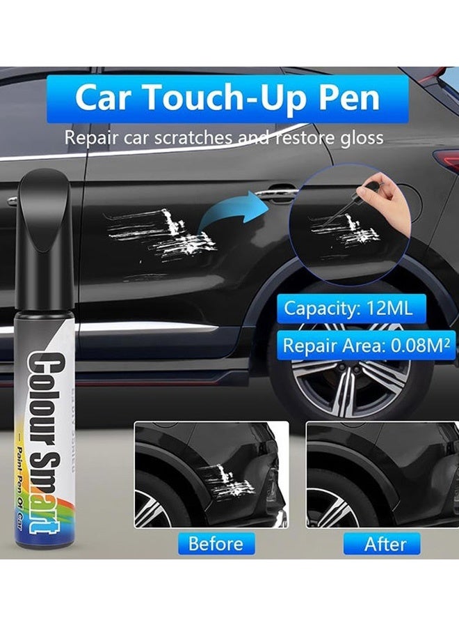 2 قطعة قلم إزالة خدوش السيارات الأسود أداة إصلاح خدوش طلاء السيارات الاحترافية قلم طلاء إصلاح وترميم السيارات، إكسسوارات السيارات الأساسية لإصلاح خدوش الطلاء - Image 2
