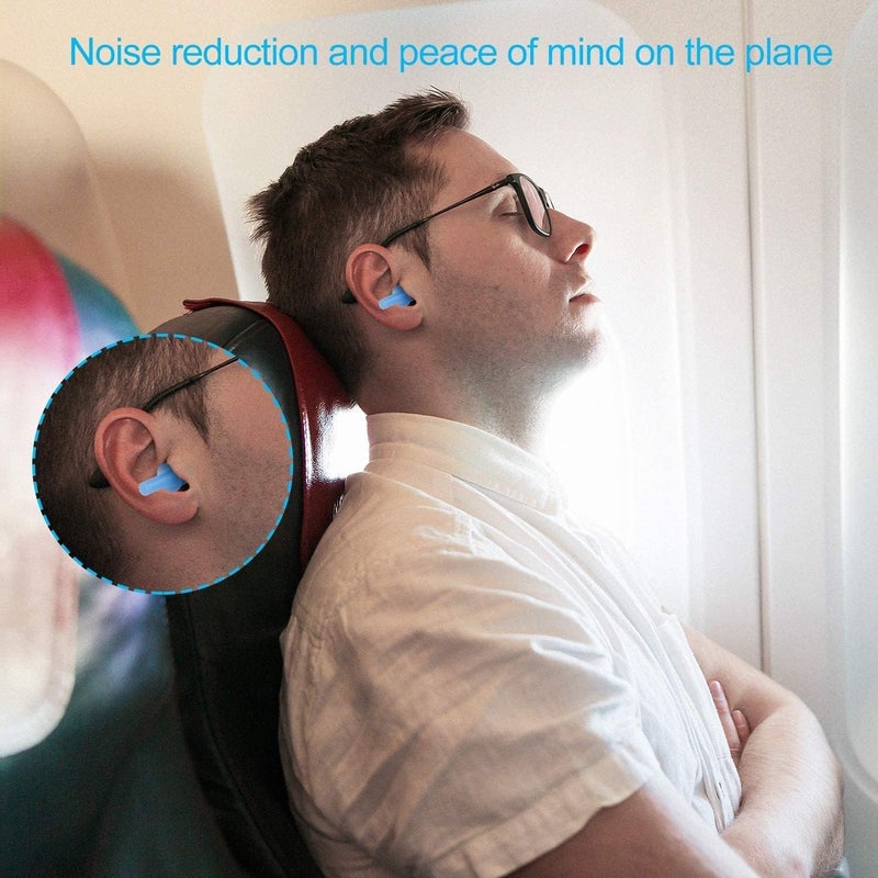 LOVHIDE 10 Pairs Reusable Silicone Earplugs of Noise Reduction Ear Plugs, Noise Cancelling Sound Blocking Earplugs Noise Reduction for Swimming Airplanes Musicians Concerts Silicone (10 PAIRS,Multicolor) - Image 5