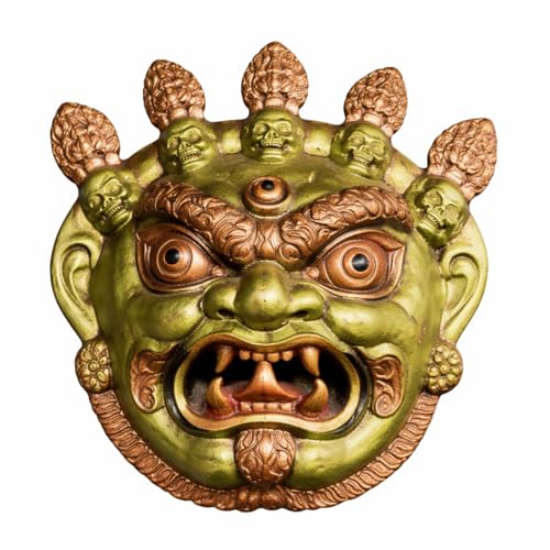 Salvus APP SOLUTIONS Golden Metal Panch Khopadi Bhoot Nazar Battu Wall Hanging – Evil Eye Protector & Vastu Kawach for Home, Shop & Office Entrance (6x6 Inch) - Image 1