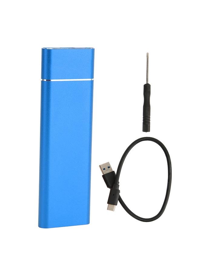 Thoraya M.2 PCI-e NVMe/SATA dual protocol solid state drive enclosure Type-C high speed transmission aluminum alloy mobile hard drive enclosure blue  - Image 1