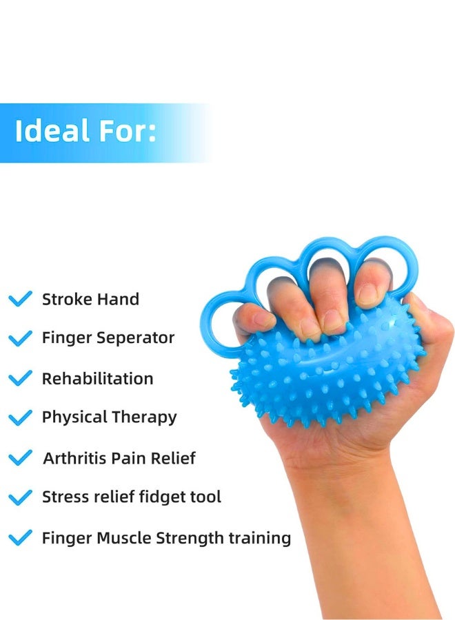 Chase Up Hand Exercise Ball Finger Therapy Ball - Grip Strengthening Improve Flexibility Squeeze Stress Relief Balls, Resistance Strength Trainer for Wrist - Image 3