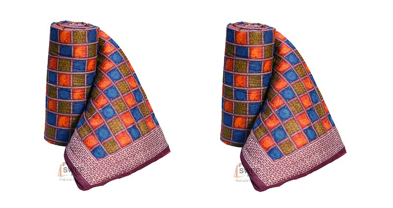SIBLEY Cotton Quilt Dabu Print Small Elephant Rajasthani Traditional Jaipuri Razai - Set 2 - Image 1