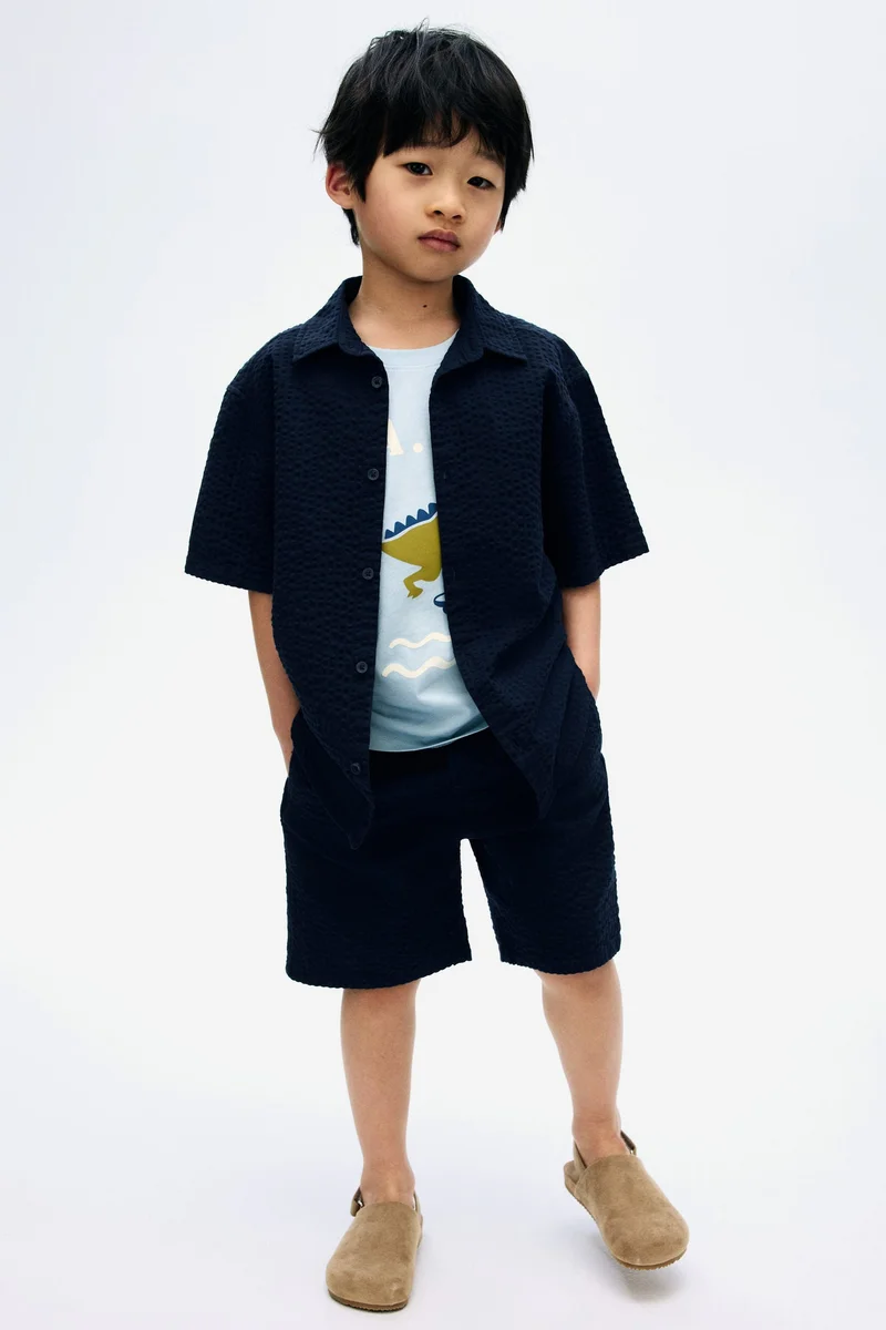 H&M Cotton seersucker shorts