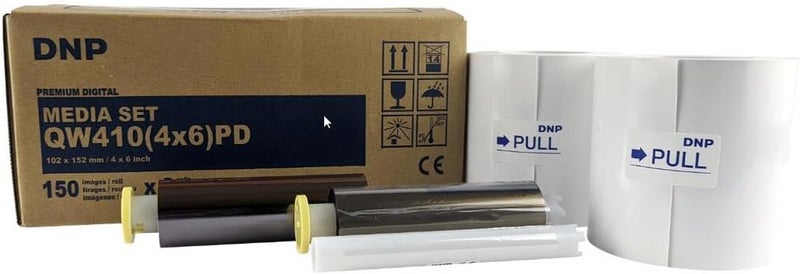 DNP QW4104x6 ميديا رقمية متميزة - ورق وشريط لطابعة QW410 من KOBIS - موزع معتمد من DNP