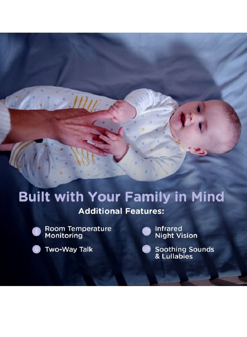 hubble connected Nursery Pal Glow Smart Baby Monitor – Full HD 1080p Wi-Fi Camera, Remote Pan-Tilt-Zoom, 7-Color Night Light, Sleep Trainer, 2-Way Talk, Temp Sensor, Night Vision, Works with Alexa - Image 4