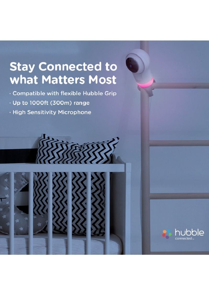 hubble connected Nursery Pal Glow Smart Baby Monitor – Full HD 1080p Wi-Fi Camera, Remote Pan-Tilt-Zoom, 7-Color Night Light, Sleep Trainer, 2-Way Talk, Temp Sensor, Night Vision, Works with Alexa - Image 3