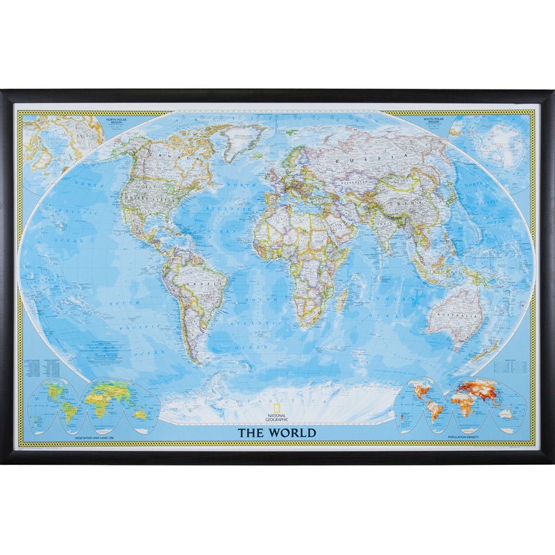 Craig Frames Wayfarer Classic World Push Pin Travel Map