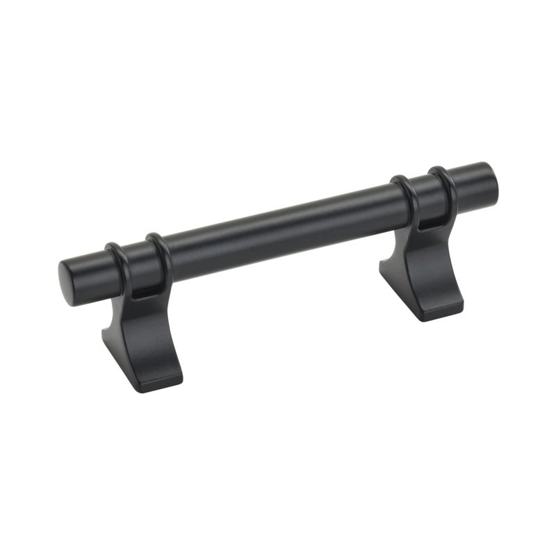 Amerock Cabinet Pull Matte Black 3 inch 76 mm Center to Center Davenport 1 Pack Drawer Pull Drawer Handle Cabinet Hardware