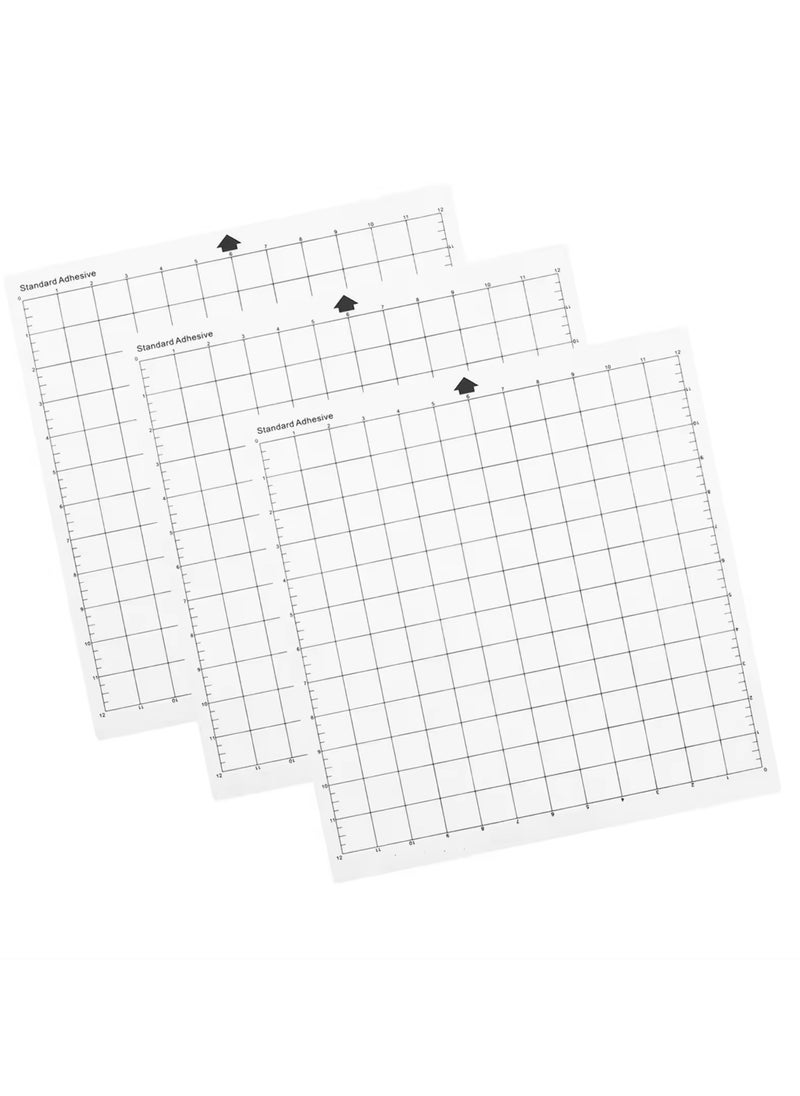 KIIUMI - 3-Piece Adhesive Cutting Mat With Measuring Grid Clear - Image 1