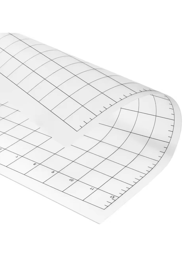 KIIUMI - 3-Piece Adhesive Cutting Mat With Measuring Grid Clear - Image 1