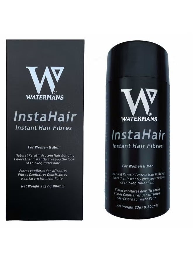 Watermans Instahair Best Hair Building Fibers Dark Brown 23g - Hair Fibres For Men and Women with thinning hair, Hide Scalp Dark Brown Concealer Hairline filler