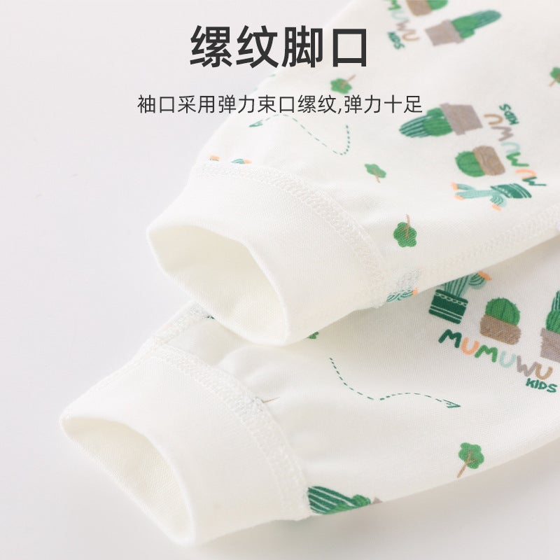 Open-End Pants For Boys And Babies Baby Long Johns Pure Cotton Trousers Boneless Outer Wear Newborn Four Seasons Female Category A - Image 5