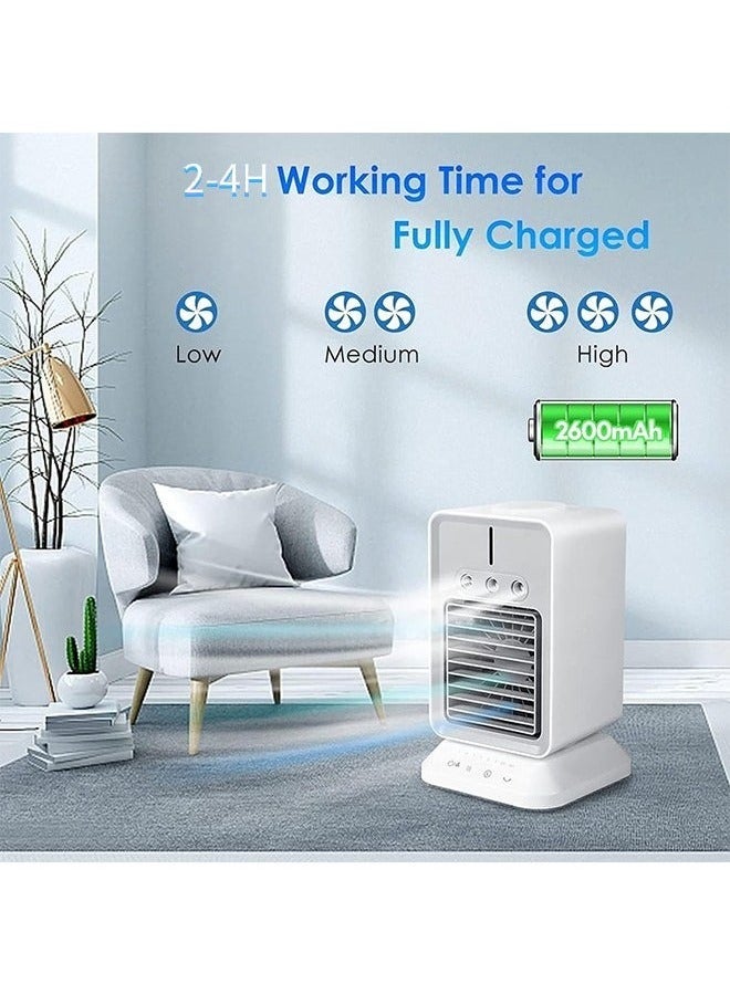 JOGAMS Portable Air Conditioner Cooling Fan, Rechargeable Air Conditioner, Evaporative Mini Air Conditioner, 3 Win Speeds and 2-4H Timer, Personal Air Cooler with Humidifier for Bedroom Office - Image 3