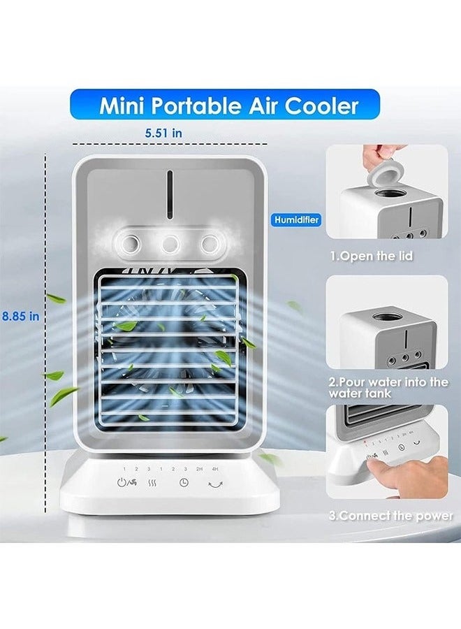 JOGAMS Portable Air Conditioner Cooling Fan, Rechargeable Air Conditioner, Evaporative Mini Air Conditioner, 3 Win Speeds and 2-4H Timer, Personal Air Cooler with Humidifier for Bedroom Office - Image 5