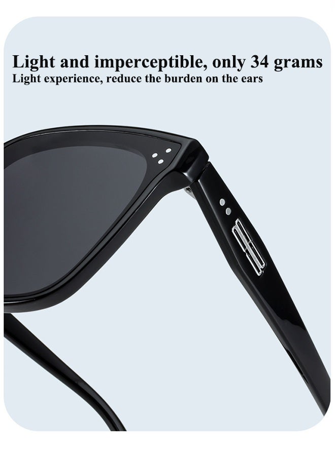 Polarized Aviator Sunglasses for Men Women UV400 Protection Sun Glasses TR Fashion Anti-Glare Sun Shades for Driving, Fishing, Traveling comes with storagebox and glasses cloth (Black) - Image 2