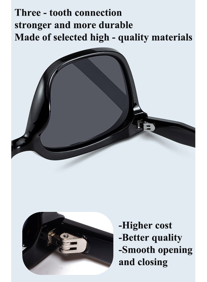 Polarized Aviator Sunglasses for Men Women UV400 Protection Sun Glasses TR Fashion Anti-Glare Sun Shades for Driving, Fishing, Traveling comes with storagebox and glasses cloth (Black) - Image 4