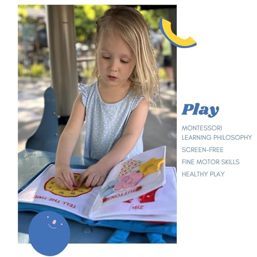 TAVVA My Quiet Book - Toddler Travel Essential, Car Plane Activity Books, Airplane Montessori Busy Board, Busy Book for Toddlers 1-3, Gifts for 1 2 3 4 Year Old Girl, Birthday Gifts Toys Age 2-4 - Image 5