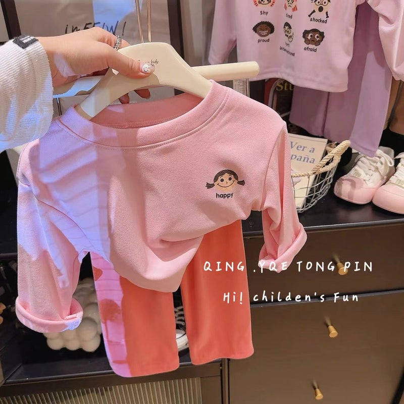 German Velvet Home Clothes Suit Girls Thermal Underwear Suit Korean Children'S Clothing A Generation Of Hair - Image 1