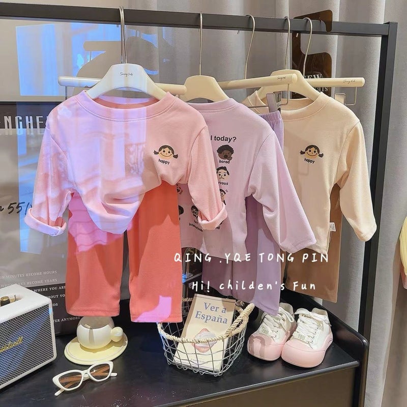 German Velvet Home Clothes Suit Girls Thermal Underwear Suit Korean Children'S Clothing A Generation Of Hair - Image 4