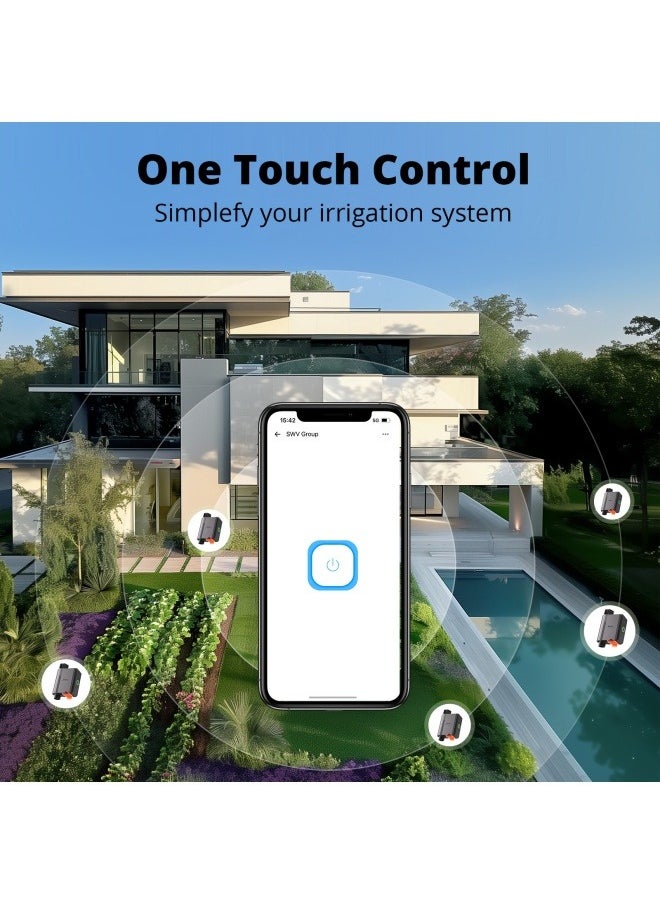 SWV Smart Water Valve Zigbee 3.0 Smart Home Irrigation Water Valve APP Remote Control with eWeLink Alexa Google