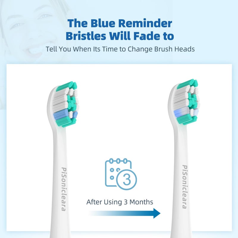 Pisonicleara Replacement Toothbrush Heads(10 Pack) Compatible with Philips Sonicare Brush Heads for Hx6920, 4100 2 Series, HX9023 Hx6240 Hx6610 Snap on Electric Tooth Brush Refill - Image 3