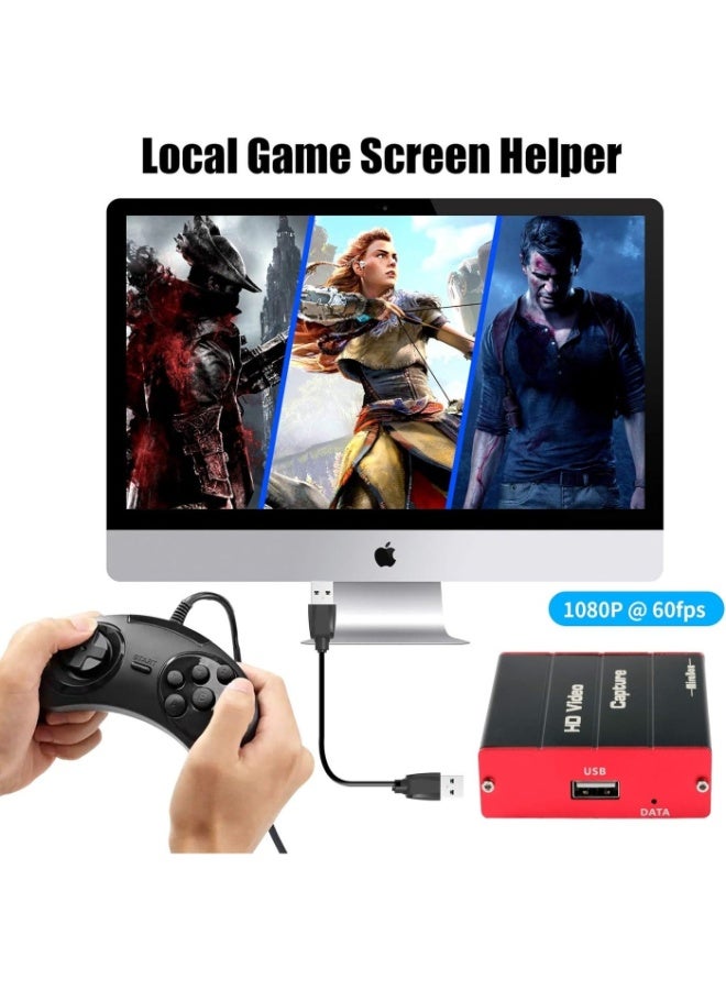 Mirabox USB3.0 HDMI Video Capture Card, 1080P 60FPS HD Game Capture Device Cam Link with HDMI Passthrough Work with DSLR Xbox PS4 Switch for OBS Twitch Game Live Streaming and Recording - Image 4