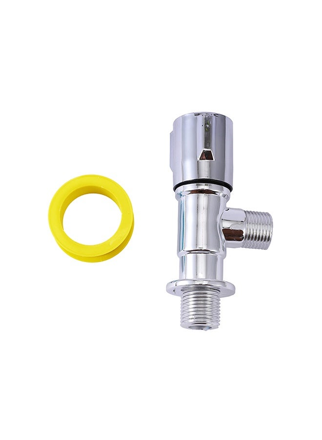 LAWAZIM 2-Piece Plastic Corner Valve with Metallic Finish for Bathroom and Kitchen Water Supply - Image 3