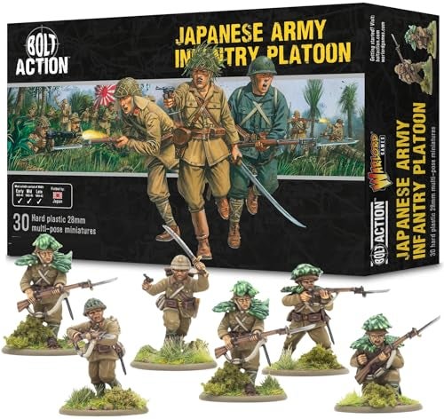 Warlord Games Japanese Army Infantry Platoon 28mm Scale Plastic Miniatures for Bolt Action Highly Detailed World War 2 Miniatures - Image 1