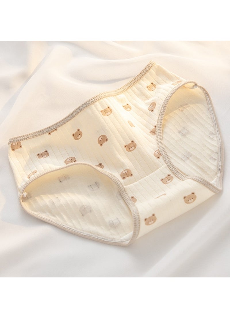 مجموعة من 5 ملابس داخلية قطنية أنيقة بخصر متوسط، ملابس داخلية مريحة وجيدة التهوية للفتيات - Image 5