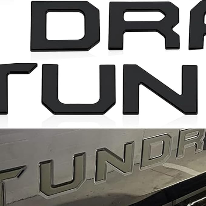 ريحني أدخل باب صندوق أسود ثلاثي الأبعاد شعار حروف تويوتا تندرا 20142025 لاصق قوي سهل التركيب بطن متين بلاستيك كبير 20222025 - Image 1