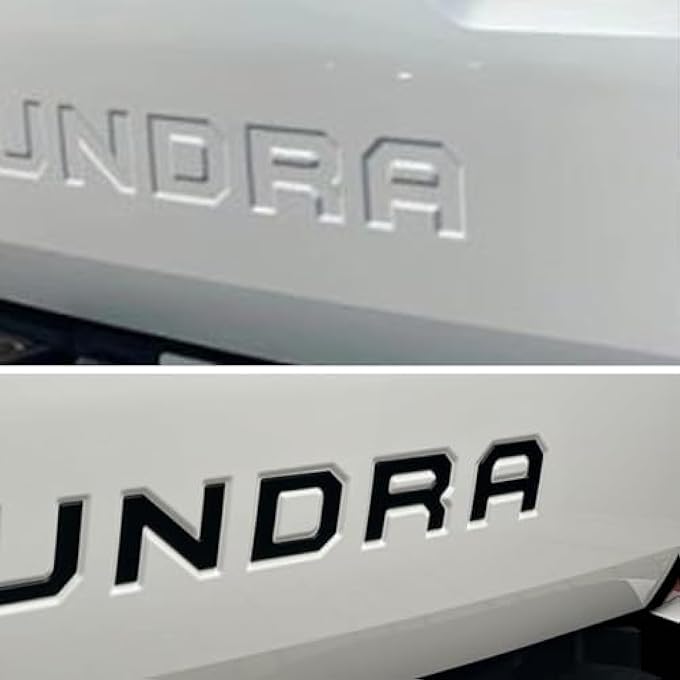 ريحني أدخل باب صندوق أسود ثلاثي الأبعاد شعار حروف تويوتا تندرا 20142025 لاصق قوي سهل التركيب بطن متين بلاستيك كبير 20222025 - Image 4