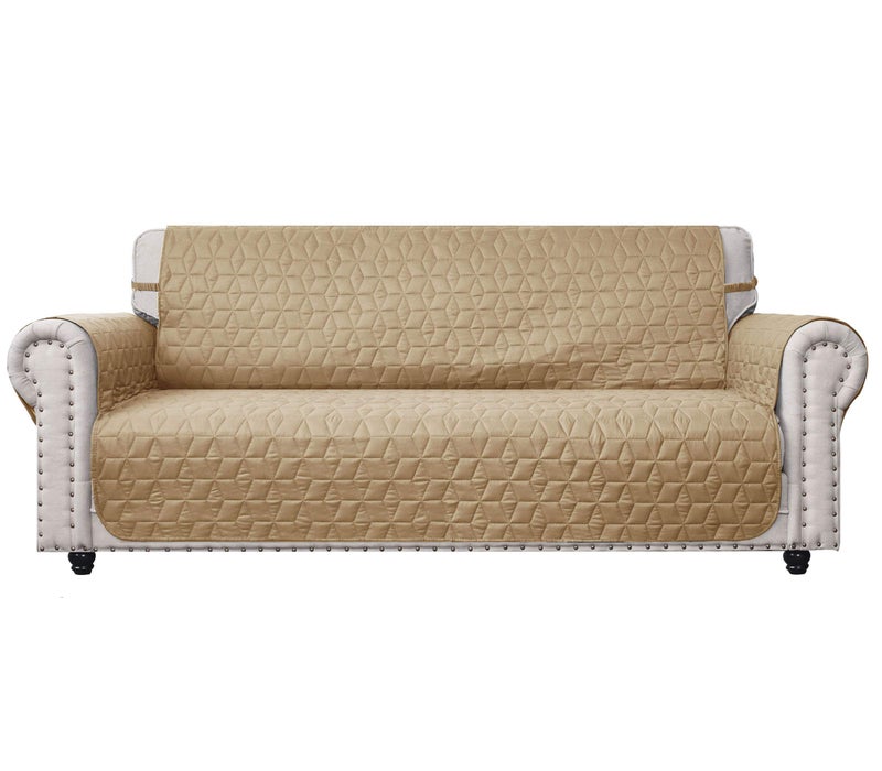Ameritex Couch Sofa Slipcover 100 Waterproof Nonslip Quilted Furniture Protector Slipcover for Dogs Children Pets Sofa Slipcover Machine Washable Sand 78