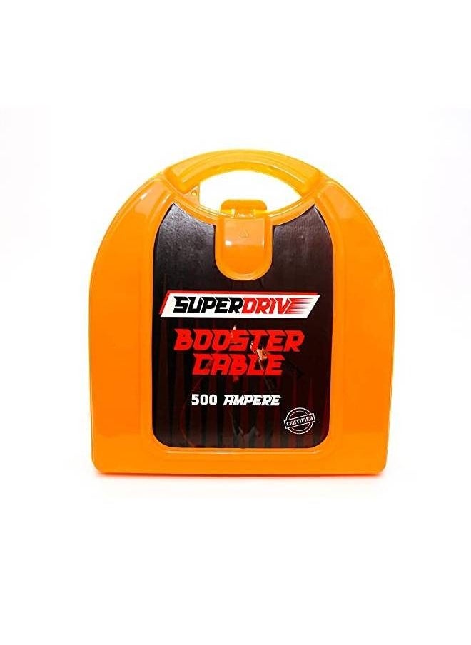 SUPERDRIVE Superdrive Heavy Duty 500Amp Jumper Cables for Car Battery. with Carrying Orange Plastic Box Included  - Image 1