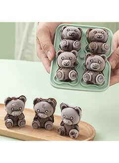 IBAMA 3D Cute Bear Ice Cube Mold 4 Cavity Silicone Animal Mold Ice Cube For Diy Iced Coffee Milk Tea Beverage Drink Decoration Reusable And Bpa Free  - Image 2