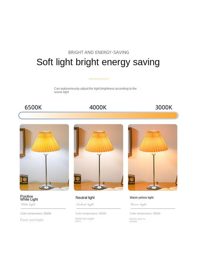 الأزرق جي دبليو إنز جديد الشمال الإبداعي النسيج مطوي غرفة المعيشة غرفة نوم الغلاف الجوي مصباح السرير الرجعية الغلاف الجوي مصباح طاولة الليل - Image 4