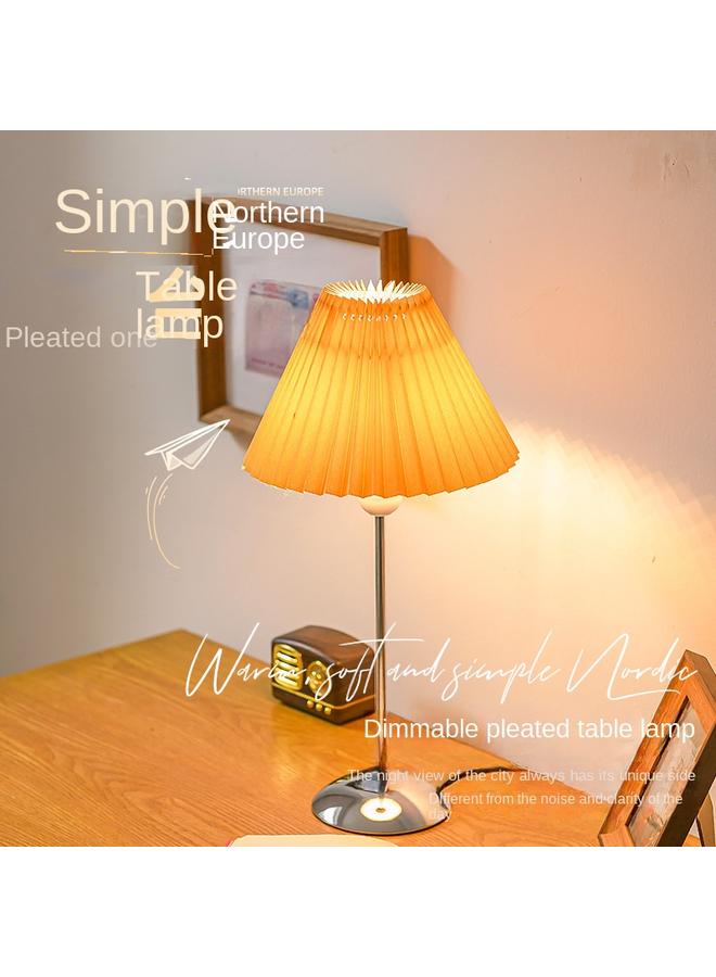 الأزرق جي دبليو إنز جديد الشمال الإبداعي النسيج مطوي غرفة المعيشة غرفة نوم الغلاف الجوي مصباح السرير الرجعية الغلاف الجوي مصباح طاولة الليل - Image 2