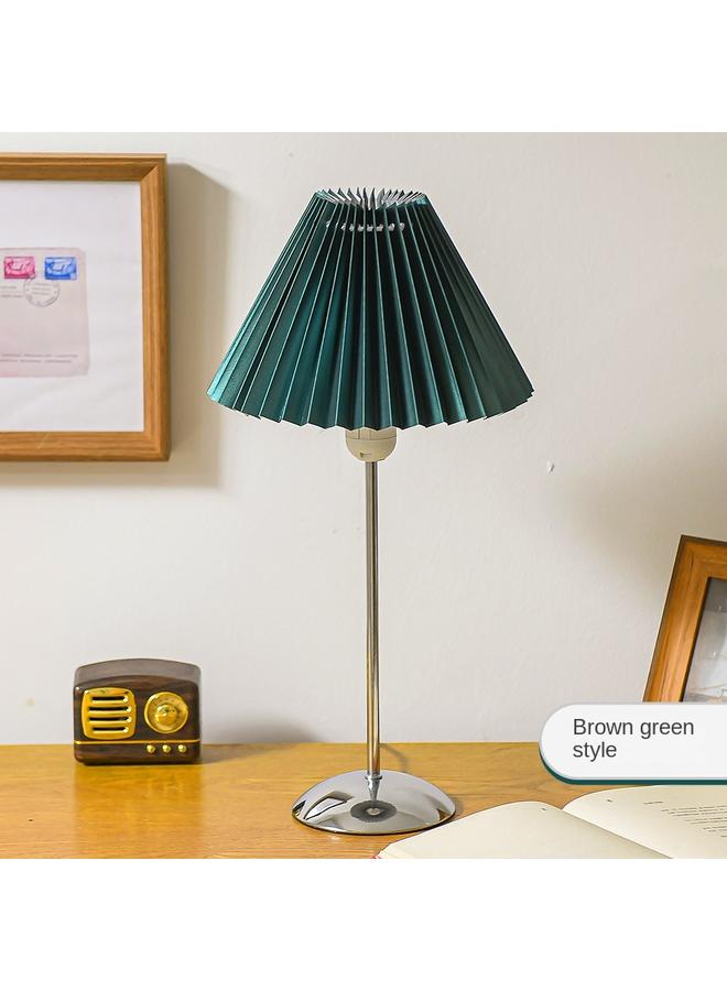 الأزرق جي دبليو إنز جديد الشمال الإبداعي النسيج مطوي غرفة المعيشة غرفة نوم الغلاف الجوي مصباح السرير الرجعية الغلاف الجوي مصباح طاولة الليل - Image 5