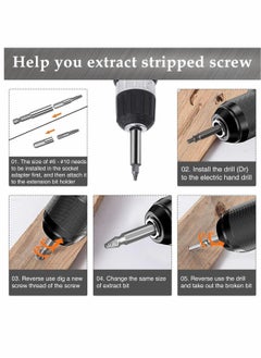Y&D Damaged Screw Extractor 22 Pieces Kit of Broken Bolt Stripped Remover Multipurpose HSS with 1 Extension Bit Holder Socket Adapter  - Image 3