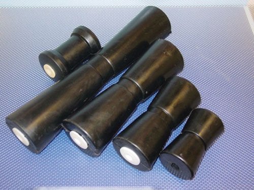 C.H. Yates Rubber 5244-105EC 5" Super Heavy Duty Marine Keel Roller with 5/8" Shaft - Image 2