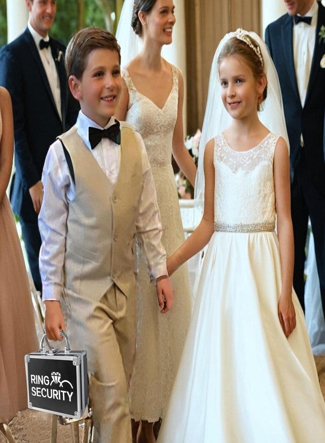 COSLANLEE Ring Bearer Security Briefcase with Holder Pad, Wedding Security Case Buckle Portable Ring Box for Proposal Ceremony, Special Agent Guard Protector for Boys to Carry - Image 5